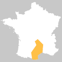 Положение региона Лангедок-Руссильон на карте Франции